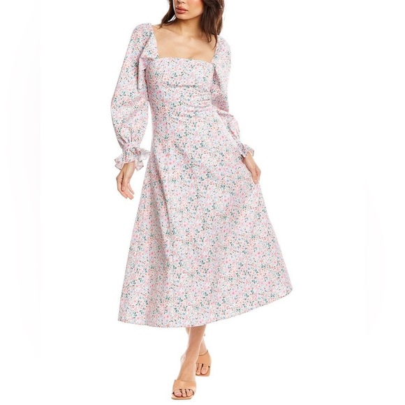 NWT OLIVIA RUBIN Willow Floral Pink maxi Dress size 4 - Picture 1 of 6